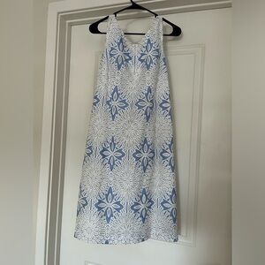 Talbots blue and white shift dress - size 4